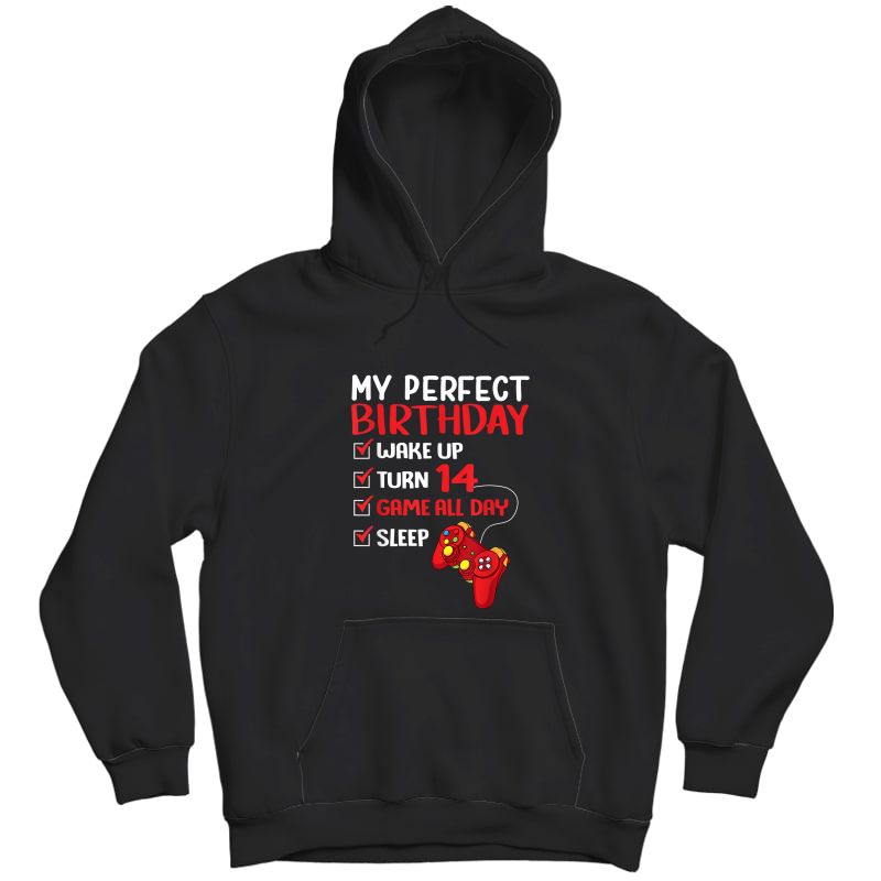 14th Perfect Birthday Gamer Gaming 14 Years Old T-shirt Unisex Pullover Hoodie