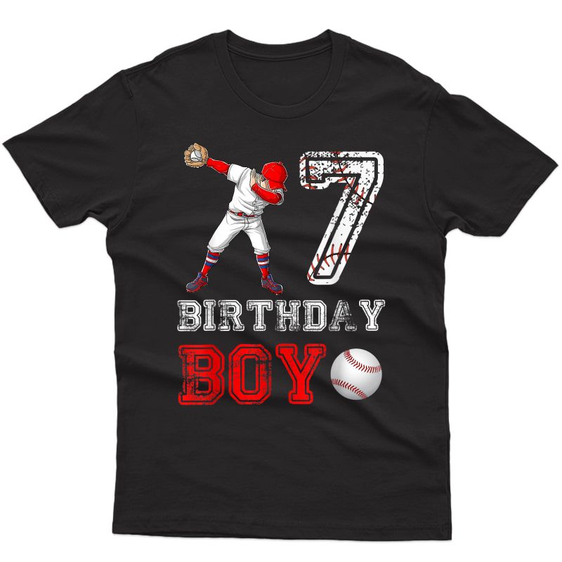 7th Birthday Boy Baseball Player Shirt Boy Toodler