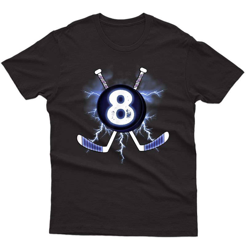 8th Birthday T Shirt - Ice Hockey Tshirt 8 Years Old