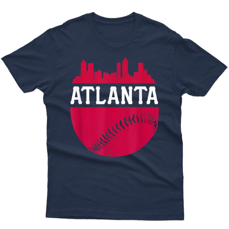 Atlanta Baseball | Atl Vintage Skyline Brave Retro Gift T-shirt