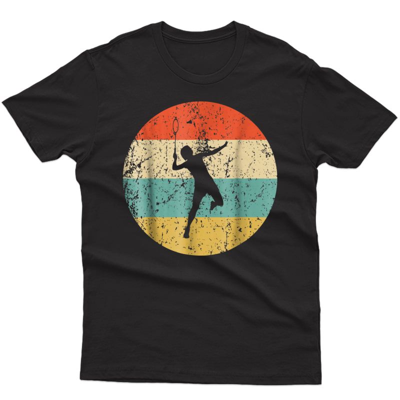 Badminton Shirt - Vintage Retro Badminton Player T-shirt