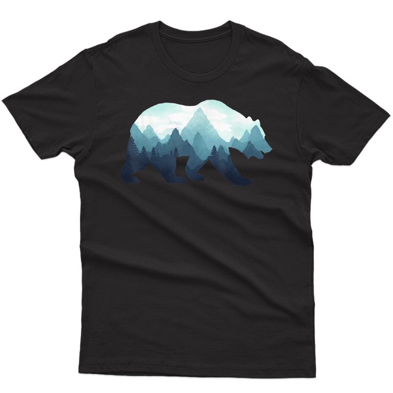 Bear Double Exposure Surreal Wildlife Animal T-shirt