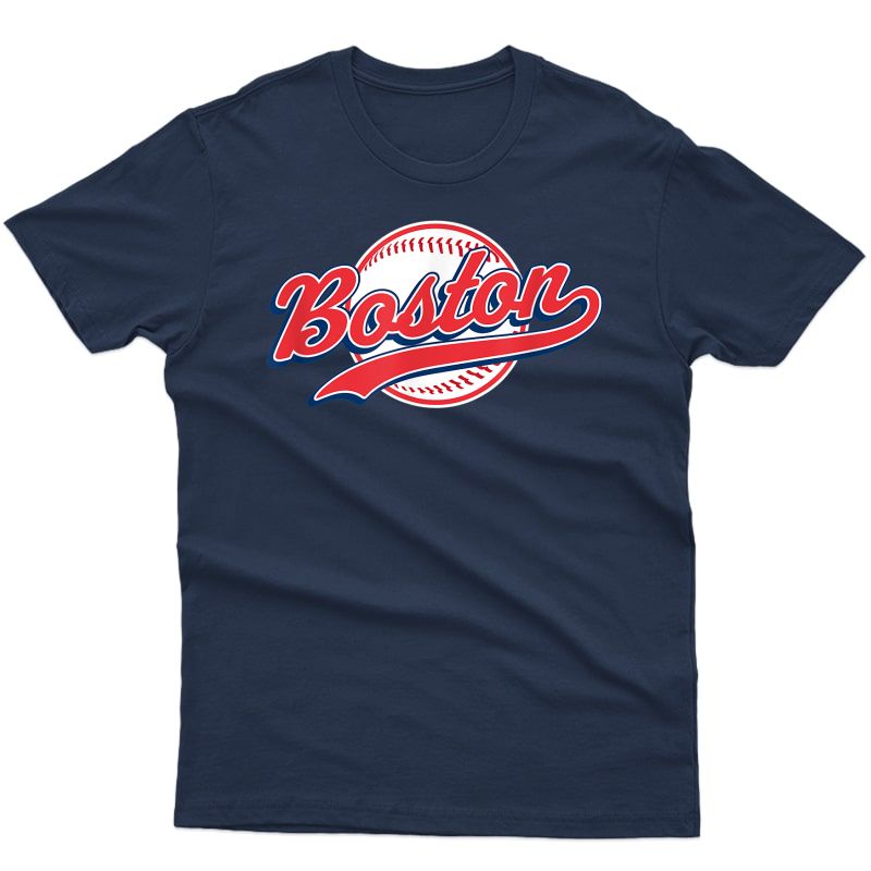 Boston T-shirt Vintage Baseball Throwback Retro Tee