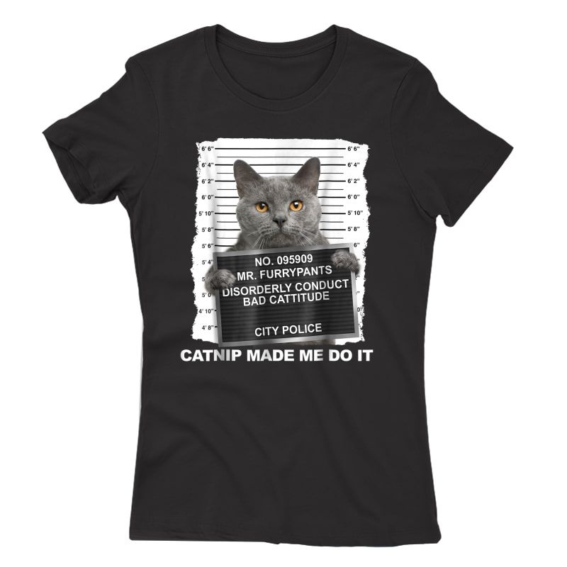 Catnip Made Me Do It Cat Tshirt Funny Cat Tee | Jznovelty