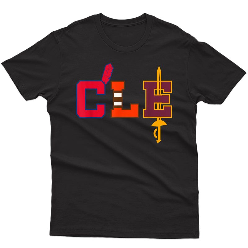 Cle Cleveland 216 Basketball Baseball Football T-shirt