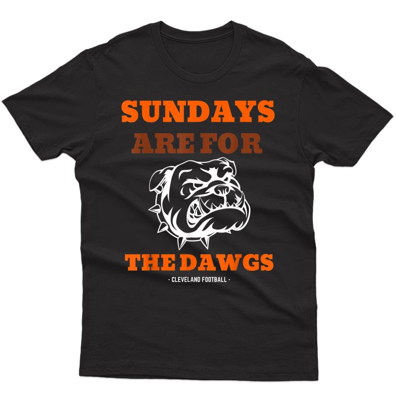 Cleveland Ohio Sundays Are For The Dawgs Retro Football T-shirt