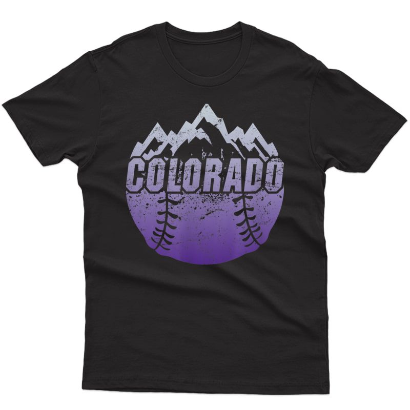 Colorado Baseball Rocky Mountains Design T-shirt