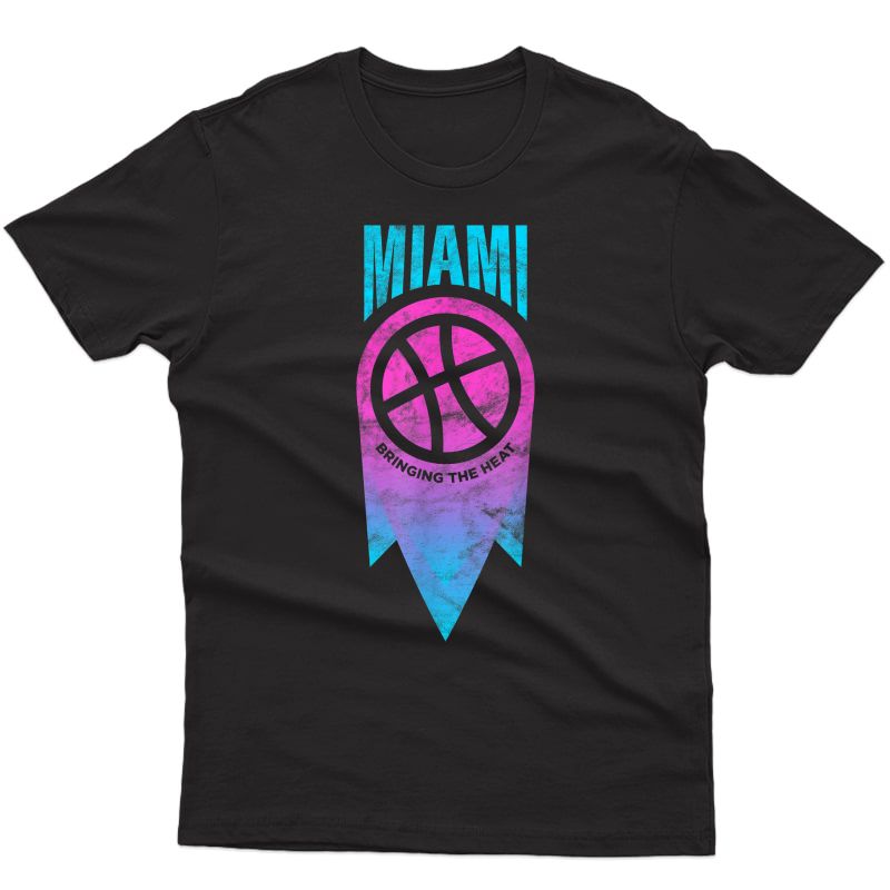 Cool Flaming Miami Basketball Fan Bringing The Heat T-shirt