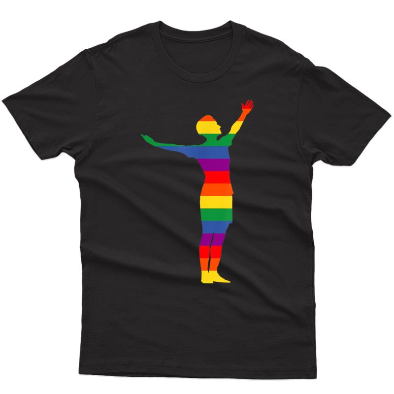 Cute Red, And Blue Soccer Lgbt Flag Of The Usa Pride T-shirt