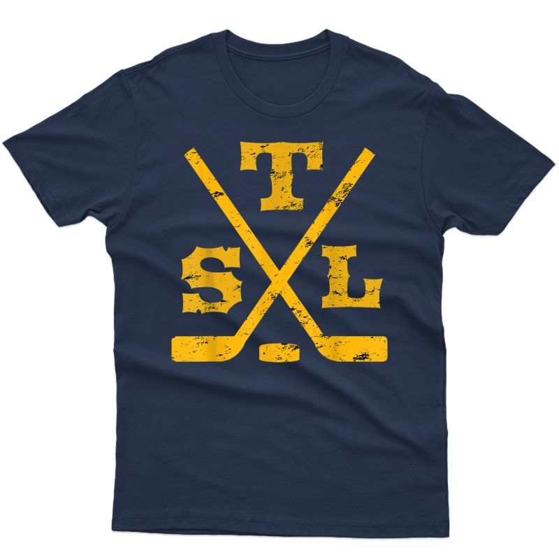 Distressed St. Louis Ice Hockey Sticks Missouri State Fan Shirts