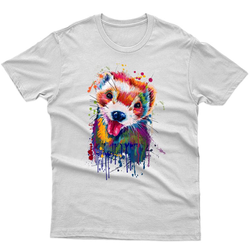 Ferret Artwork - Cute Ferret Pet Hand Painting Art Gifts T-shirt