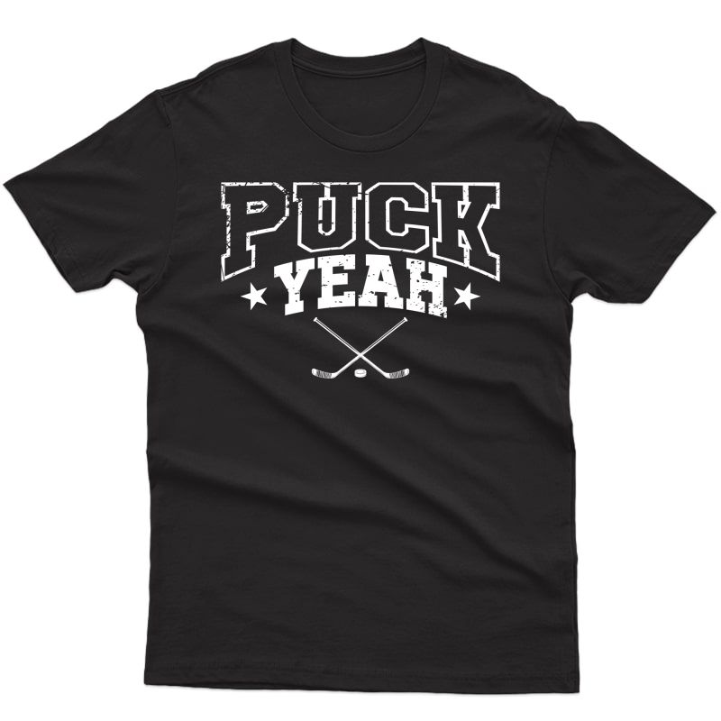 Funny Puck Yeah Hockey Pun 