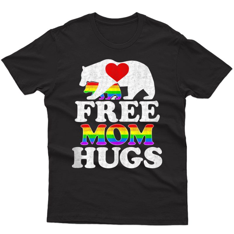 Gay Lgbt Pride Mama Bear For Free Mom Hugs Tank Top Shirts