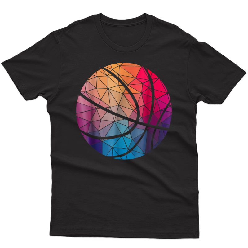 Geometric Cool Basketball Shape Gift T-shirt