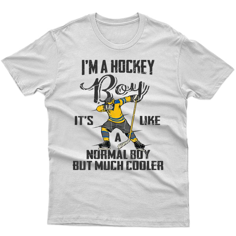 Hockey Boy Gift Funny Dabbing Player Shirt For Son Bzr