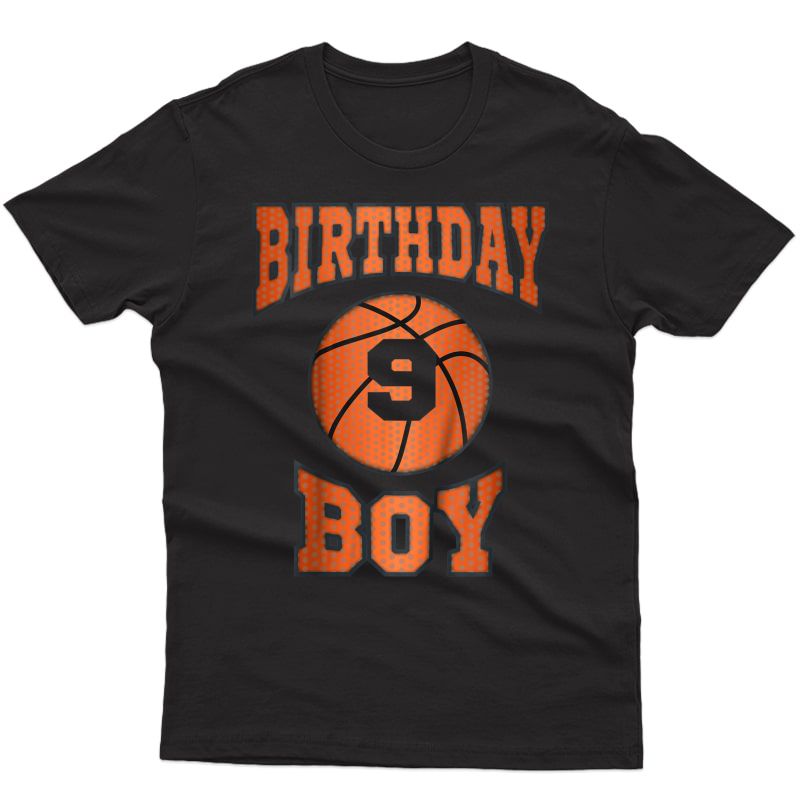  9th Birthday Shirt Boy | Basketball T-shirt For 9 Year Olds