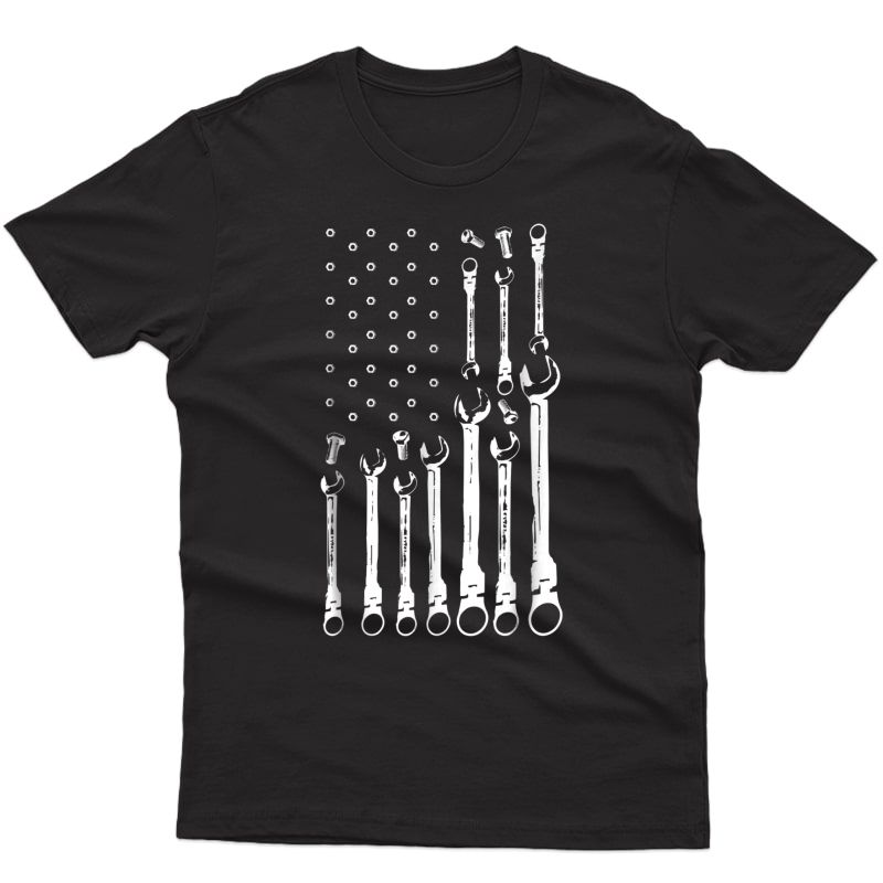 Mechanic Flag Shirt Patriotic Mechanic Usa Flag T-shirt Gift