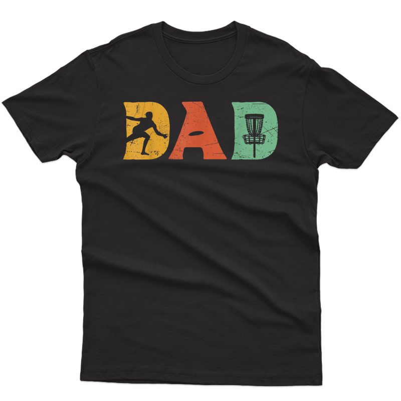 S Funny Disc Golf Dad Retro Fathers Day T-shirt