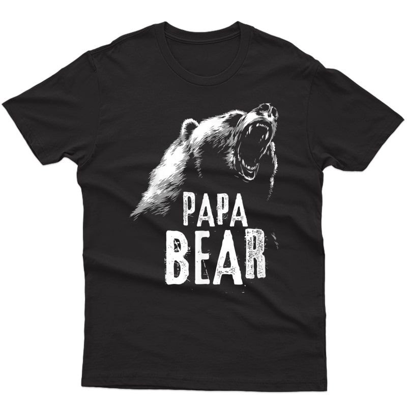 Papa Bear Best Dad Tshirt Fathers Day Father Pop Gift