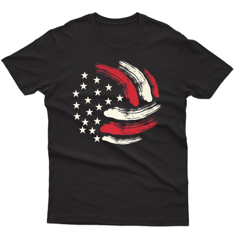 Patriotic Volleyball Gift Volleyball Team American Flag Premium T-shirt