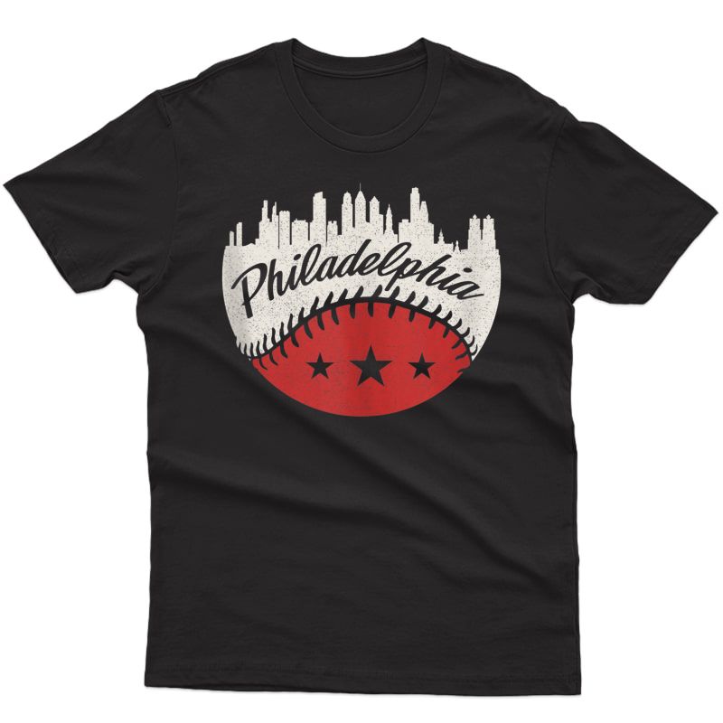 Philadelphia Baseball Skyline Shirt Sports Souvenir Gift Tank Top