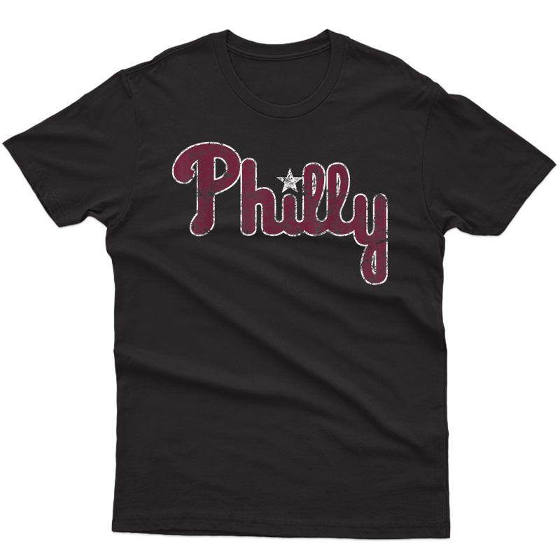 Philadelphia Baseball Vintage Philly Pa Retro Fan Tshirt