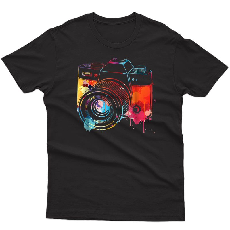 Photography Shirt: Watercolor Camera Photographer Photo Tee