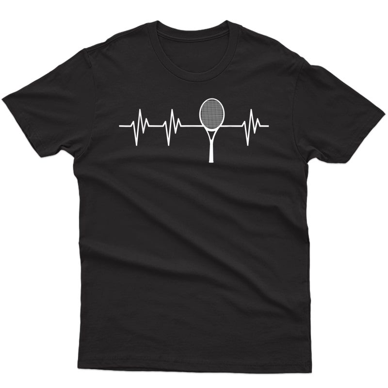 Racquet Heartbeat Funny Tennis Player T Shirt Gift