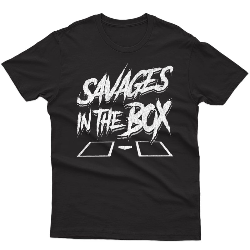 Savages In The Box Shirt Funny Baseball Gift Premium T-shirt