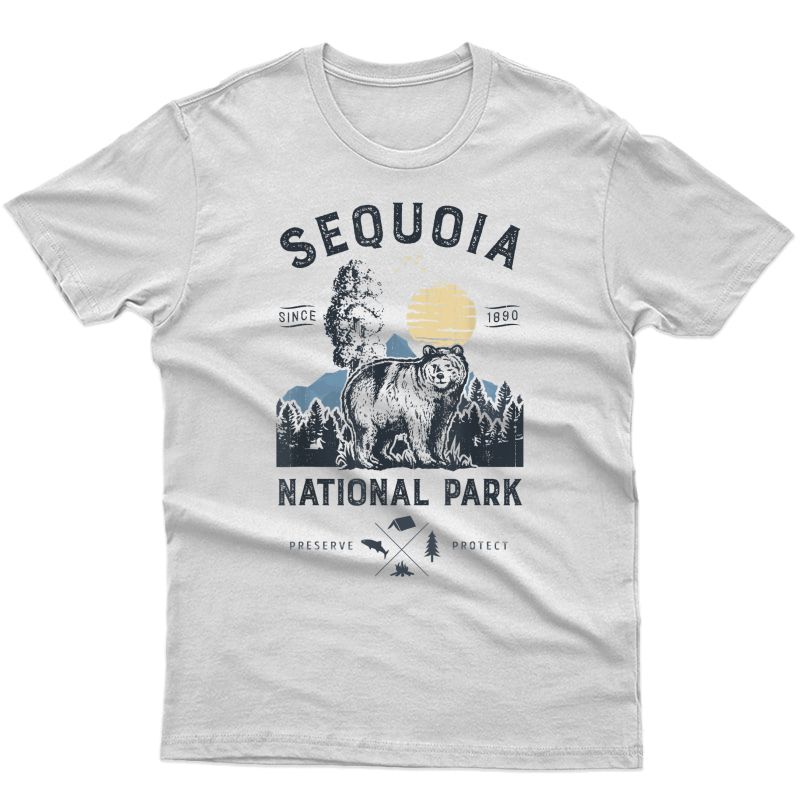 Sequoia National Park T Shirt Vintage California Bear Gifts