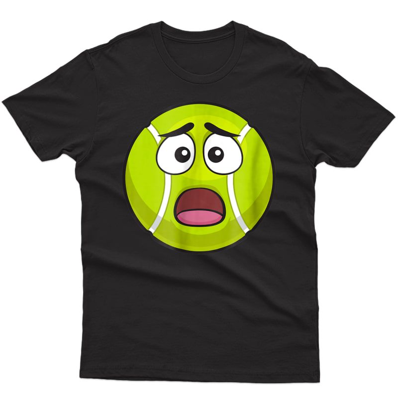 Shocked Tennis Ball Funny Novelty Gift Emoticon T-shirt