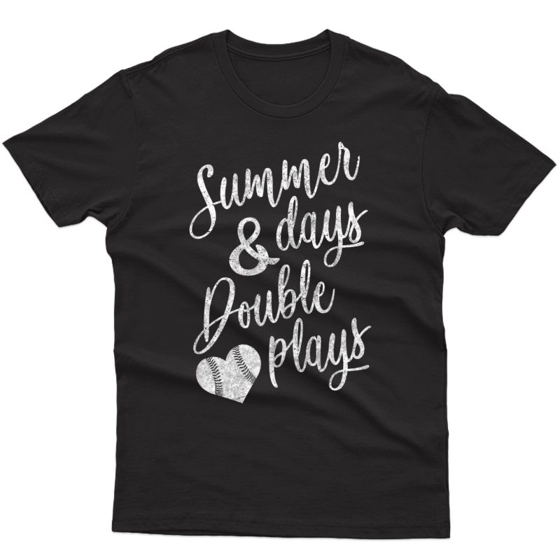 Summer Days Double Plays Baseball Softball Mom Shirt Gift Tank Top