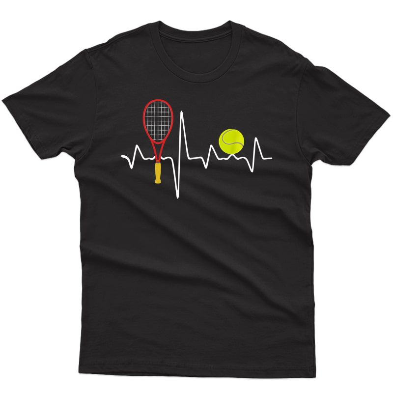 Tennis Heartbeat Design For Tennis Players Coaches Design T-shirt