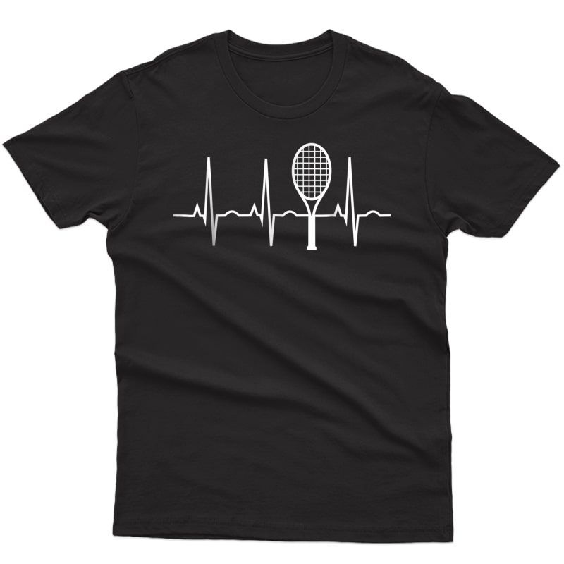 Tennis Heartbeat Shirt Best Tennis Gift Tee For Players Fans