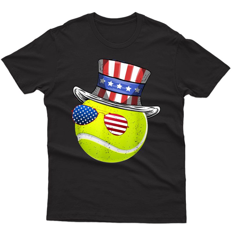 Tennis Uncle Sam T Shirt 4th Of July American Flag