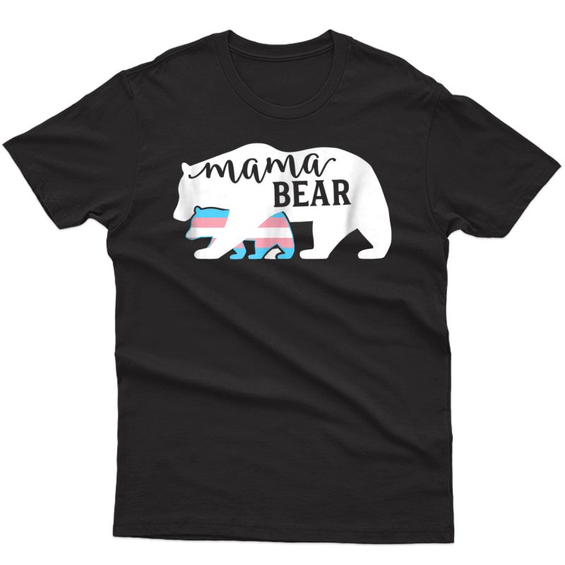 Trans Transgender Mama Bear T-shirt Lgbt Pride Flag Support