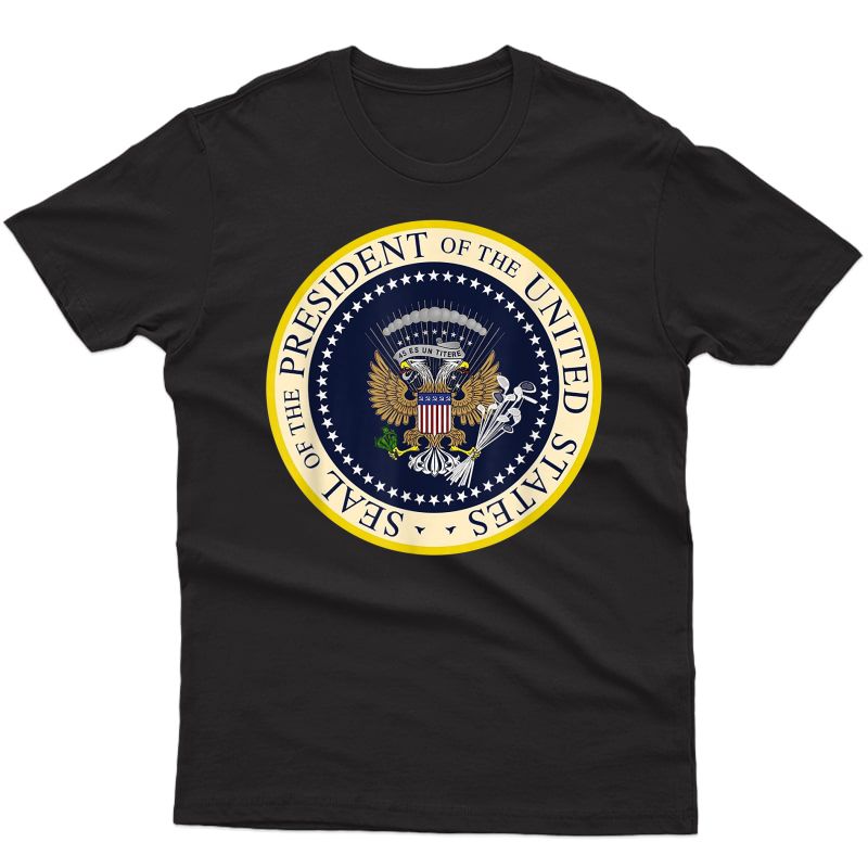 Trump Presidential Seal Golf Clubs & Money Russia Reference T-shirt