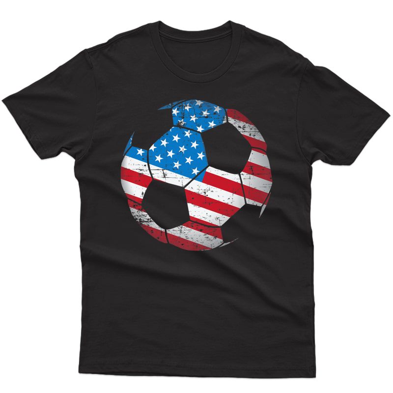 United States Soccer Ball Flag Shirt - Usa Football