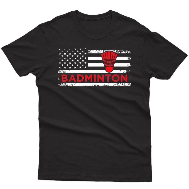 Usa Flag Badminton - American Patriot Us Flag Badminton Gift Premium T-shirt