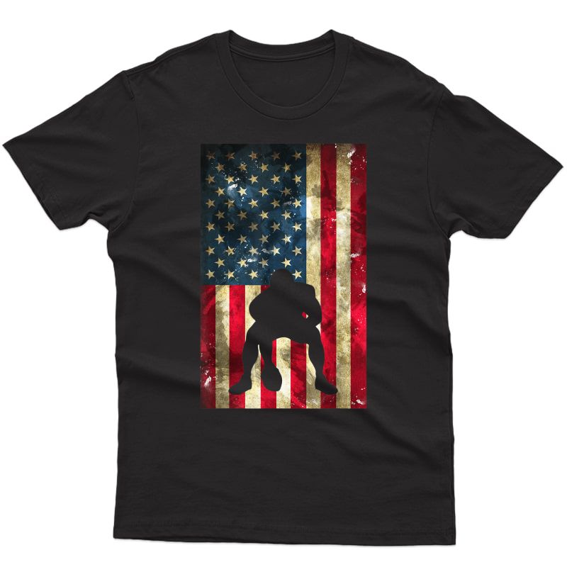 Usa Flag Football - Pittsburgh Lineman Clothing Gift T-shirt