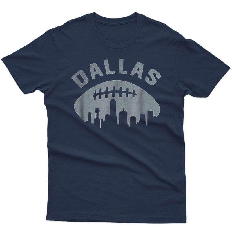 Vintage Dallas Texas Cityscape Retro Football T-shirt