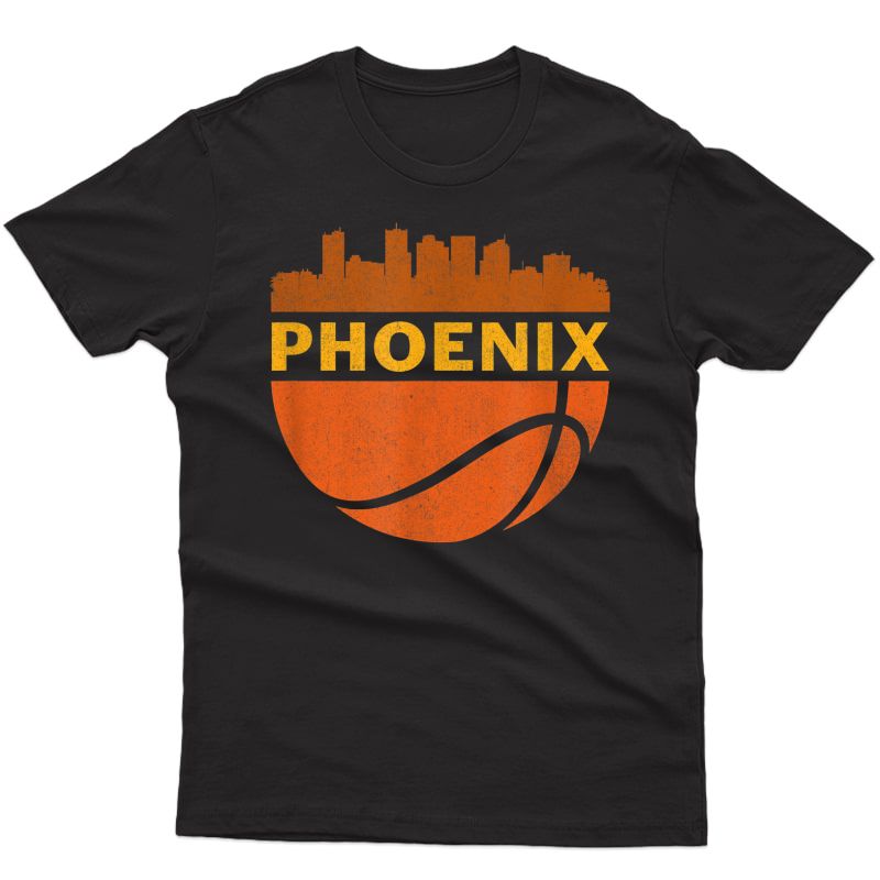 Vintage Phoenix Arizona Cityscape Retro Basketball T-shirt