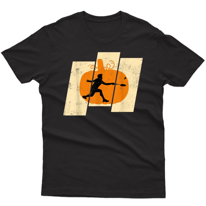 Vintage Pumpkin Badminton Sports Halloween T-shirt