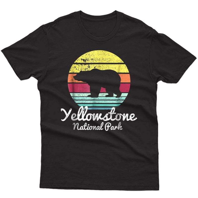 Vintage Retro Yellowstone National Park Wing Bear T Shirt