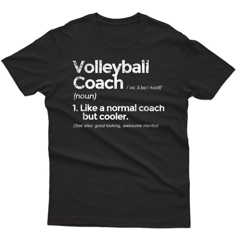 Volleyball Coach Definition Funny Gift T-shirt