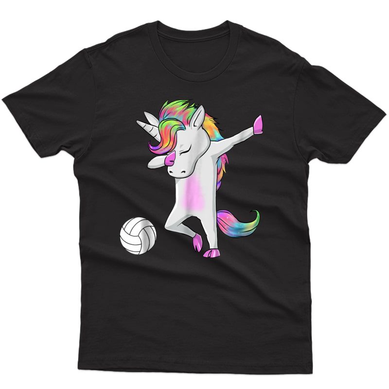 Volleyball Dabbing Unicorn Funny Dab Dance Spoprts T-shirt