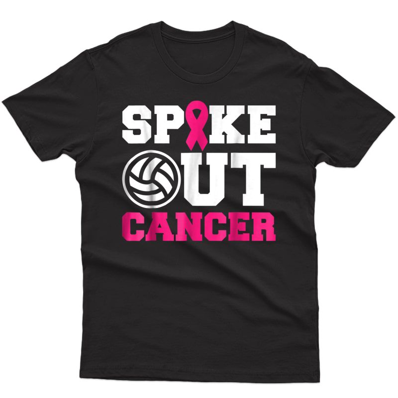 Volleyball Pink Ribbon Breast Cancer Awareness Shirt