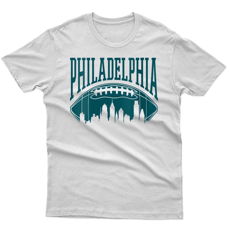  Philadelphia Football Vintage Philly Skyline Eagle Gift T-shirt