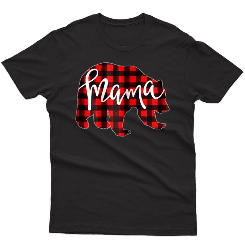  Red Plaid Mama Bear Shirt Matching Pajama Family Buffalo Mom